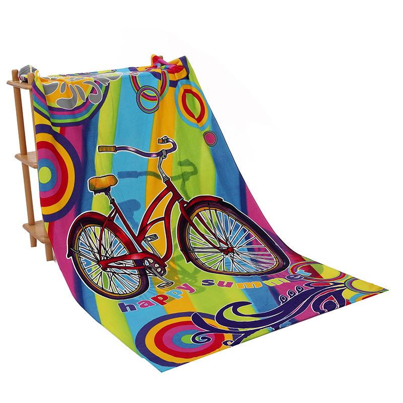 Fashionable Beach Towel, Absorbent and Quick Drying Large Towel, Printed Swimming Versatile Large Towel