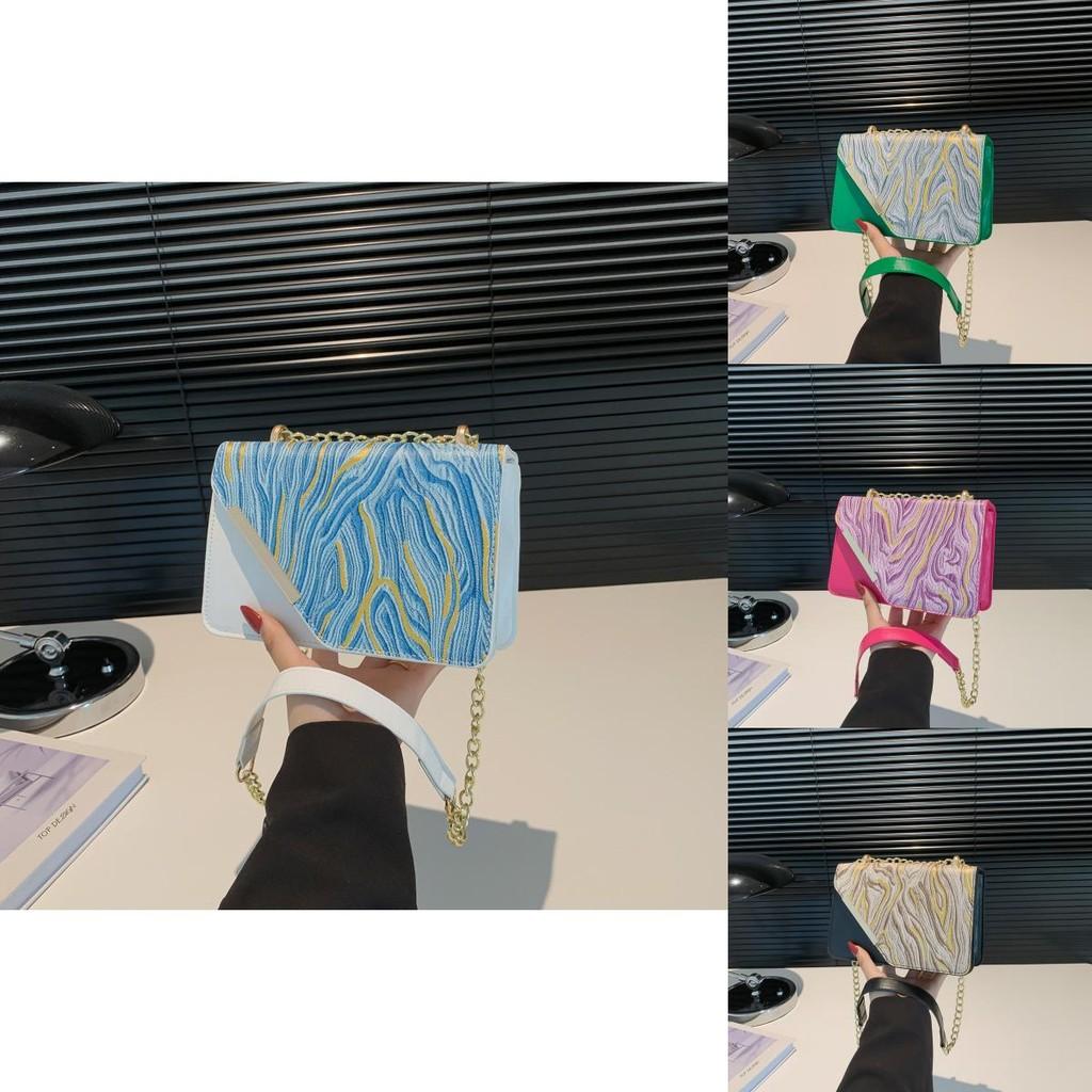 Trendsetting Single Shoulder Small Square Handbag In Black Green Magenta Blue For Fashionable Women