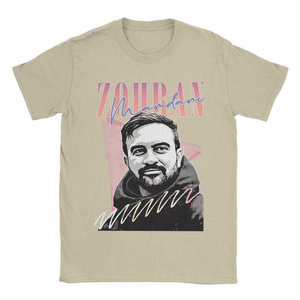Zohran Mamdani T-Shirt for Men Vintage Cotton Tees O Neck Short Sleeve T Shirt Plus Size Clothing