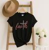 Faith with Cross T-Shirt, Christian Scripture Faith Graphic Design, Unisex Faith Graphic Tee
