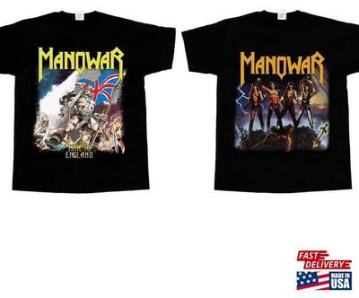 New Manowar Fighting The World Shirt – Hail To England Black Short Sleeve Tee
