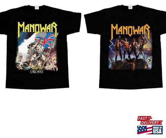 New Manowar Fighting The World Shirt – Hail To England Black Short Sleeve Tee