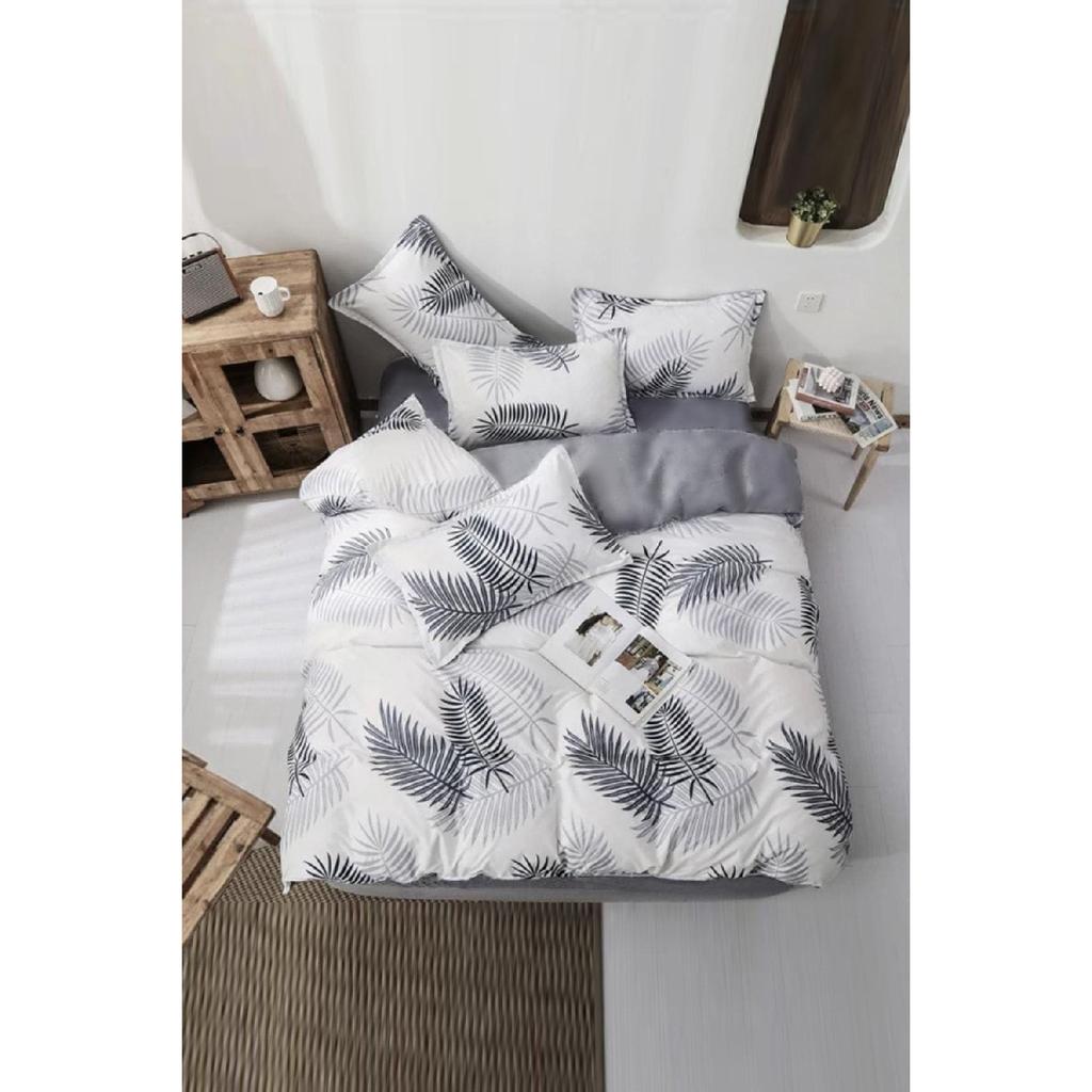 Double-sided Single Duvet Cover Set With Elastic Sheet
