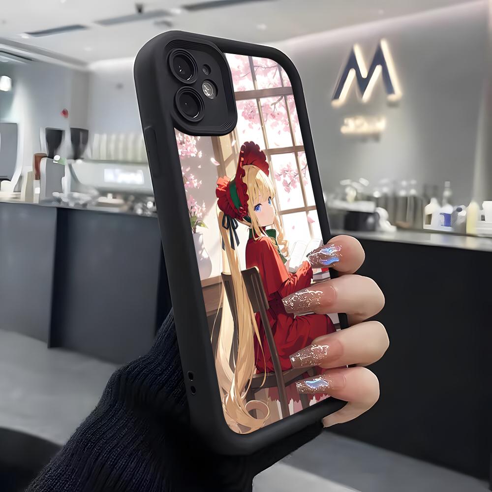 Rozen Maiden Phone Case For IPhone Air 17 Pro Max 16 E 15 14 Pro Max 13 12 11 Mini Plus Soft Silicone Black Cover