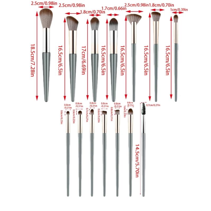 14x Professional Brush Set Makeup Brushes Set Full Face Make Up Brushes Concealer Brush Powder Brush Eye Shadow Brush