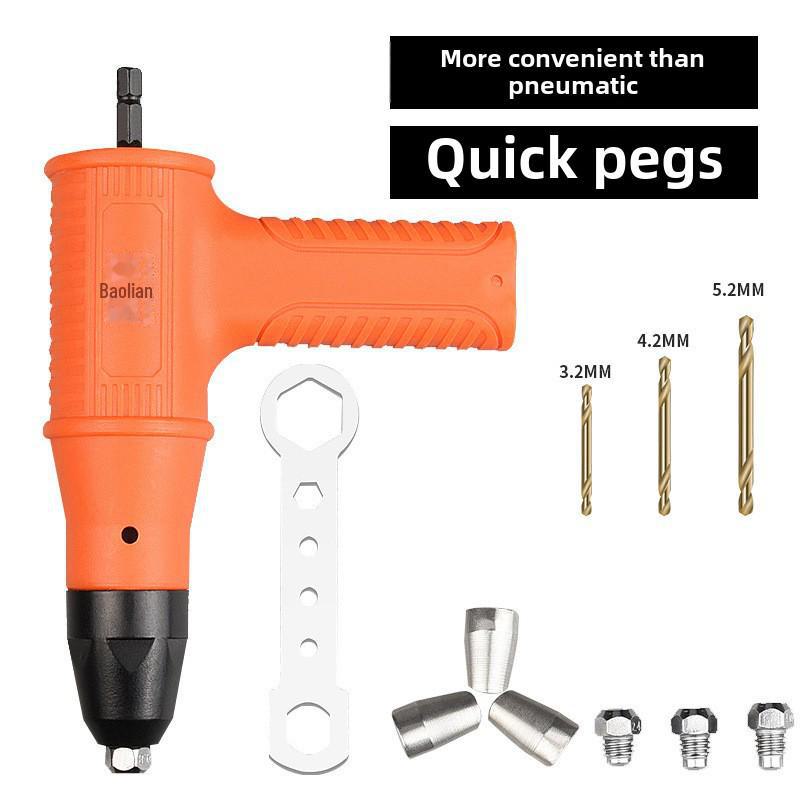 Extractor electric din aliaj de aluminiu cu cap de pistol pentru nituri