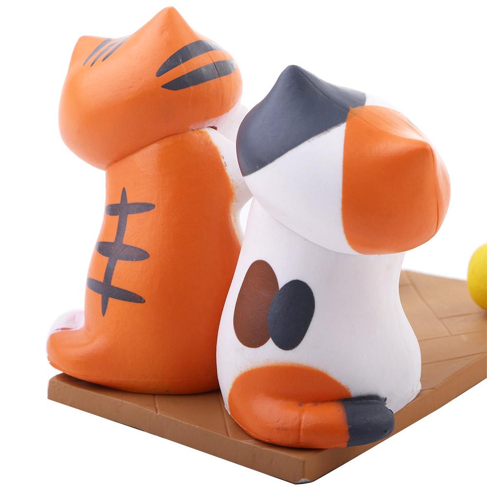 Cute Cat Figurine Model Toy Figures Lazy Holder Action Figures Cat Desk Holder Phone Holder