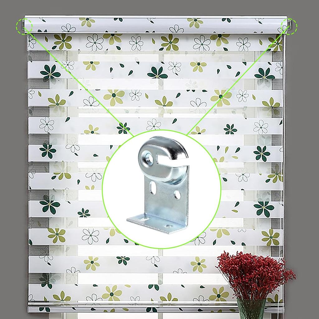 Sumnacon Metal Window Shade Brackets-4PCS Roller Shade Hardware ide and Outside Mount with Screws,Sturdy Roller Shades Bracket for Living