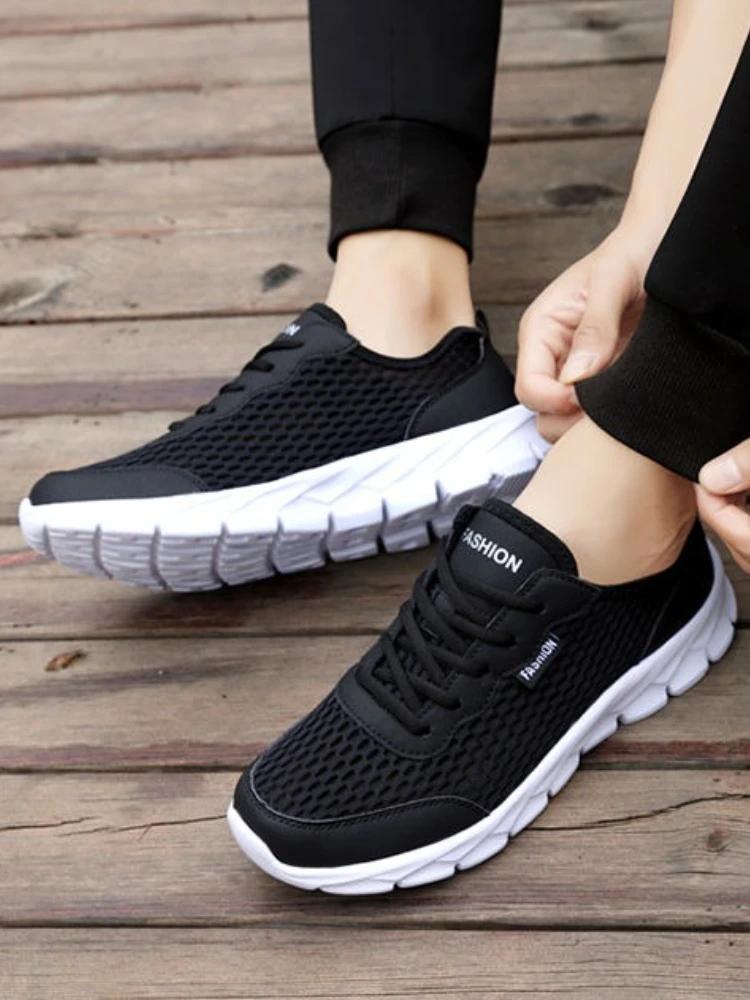 Fashion Running Male Sports Shoes Mesh Upper Low-Top Outdoor Cheap Liquidation Size 9 All Brands Breathable Korean Men's Casual Sneakers