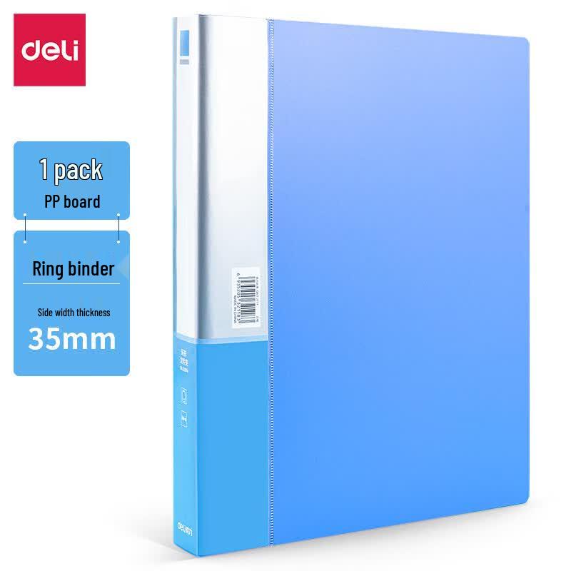 Deli 5384 A4 3-Hole O-Ring File Folder
