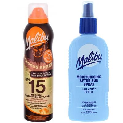Malibu SPF15 Protective Balm 175ml + After Sun Spray Balm 200ml