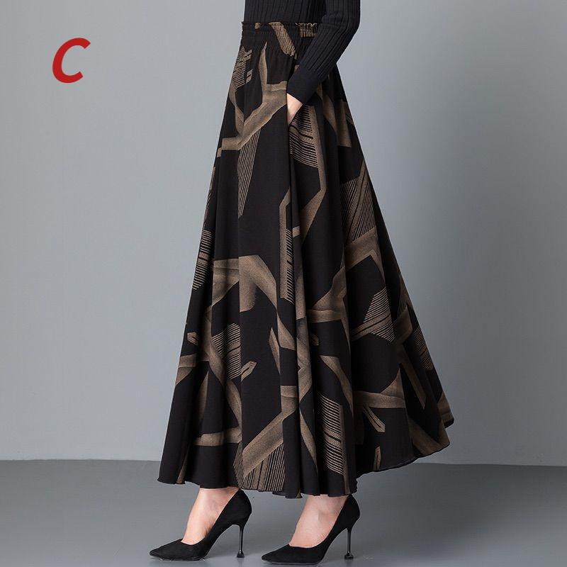 New Summer Skirt A Version High Waist Long Skirt Big Swing Skirt Ladies Fashion