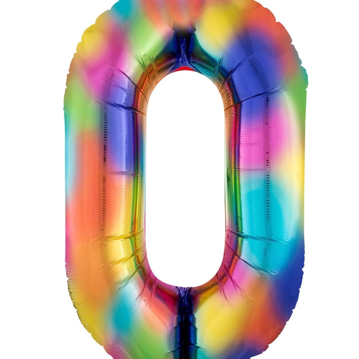 

40 Inch Colorful Gradual Change Color Colorful Digital Aluminum Film Balloon Children S Birthday Digital Party Decoration Scene Arrangement 40 inch colorful gradual change number 0