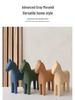 Adorno de Caballo de Madera Estilo Nórdico Morandi para Decoración de Hogar, Oficina o Sala de Estar