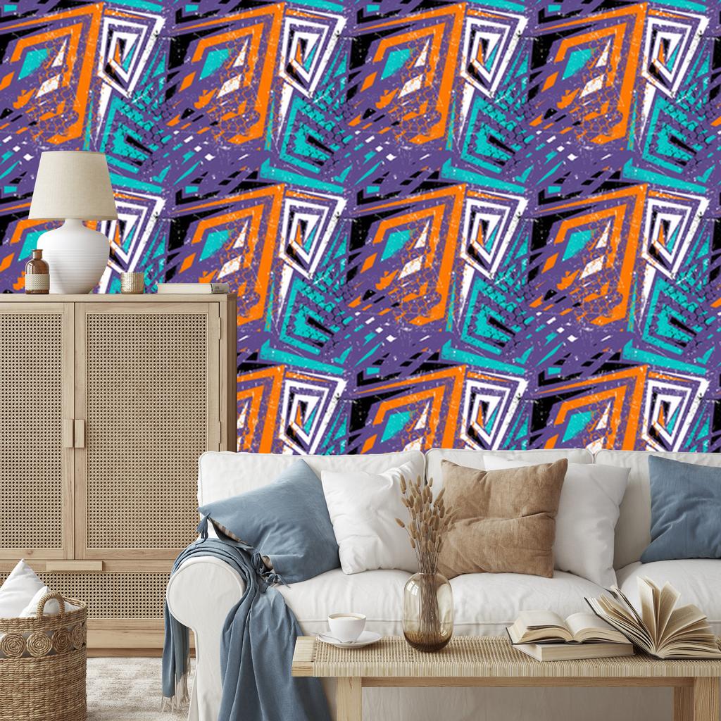 Modern graffiti drawings wallpaper for living room and bedroom 50x1000