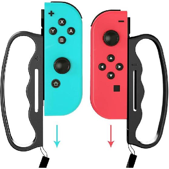 ECHZOVE Grip for Switch Fitness Boxing, Handle for Nintendo Switch Boxing - 2 Packs (Black) чёрный