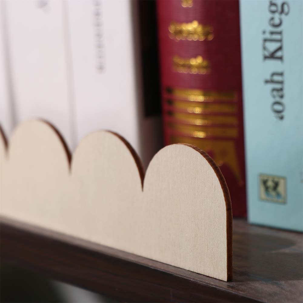 6pcs Handmade Fan-shaped Wooden Frame Unfinished Cabinet Frame Creative DIY Crafts Frame  Wall Art