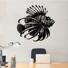 1pc Vintage Lion Fish Metal Wall Art Weather Resistant Iron Sculpture for Coastal Room Beach House Decor Ocean Gift