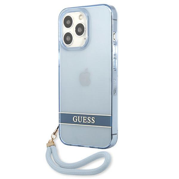 Guess Guhcp13Lhtsgsb Iphone 13 Pro / 13 6,1 Niebieski/Blue Hardcase Translucent Stap