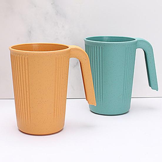 Taza de agua irrompible con asas, diseño de línea Vertical, fácil de limpiar, apta para lavavajillas, 4 Uds.