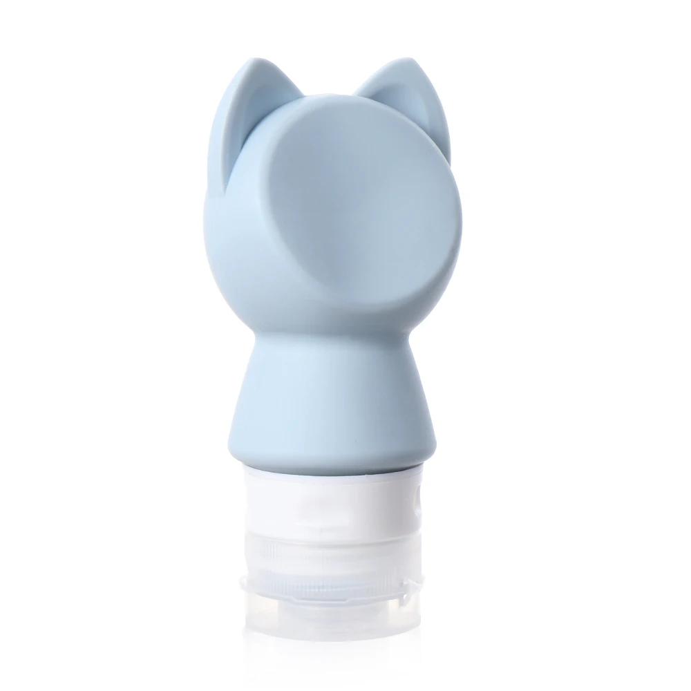 Mini Hand Sanitizer Bottle 30ml Portable Travel Silicone Cosmetics Shower Gel Bottles Refillable Bottles with Keychain Holder