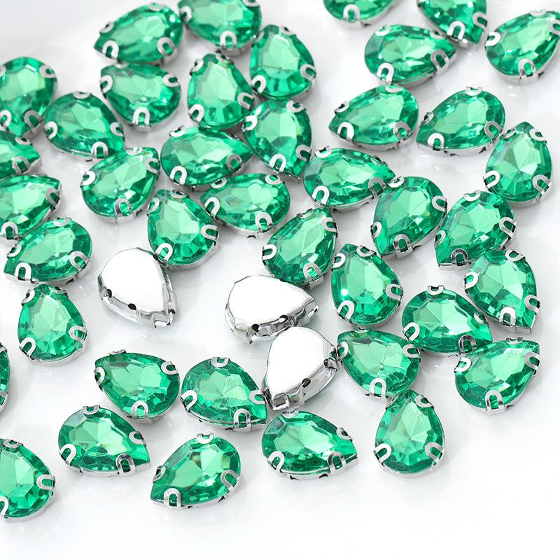 Drop Back Clear Iron-on Rhinestone Acrylic Stones for DIY Clothing