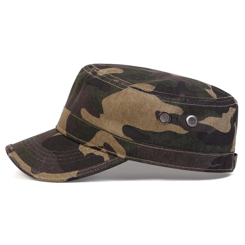 Baseball Top Flat Series Pores With Camouflage Neutral Gender Women Men For Caps Spring Autumn Sailor Hats Men Flat Top Captain Military Caps