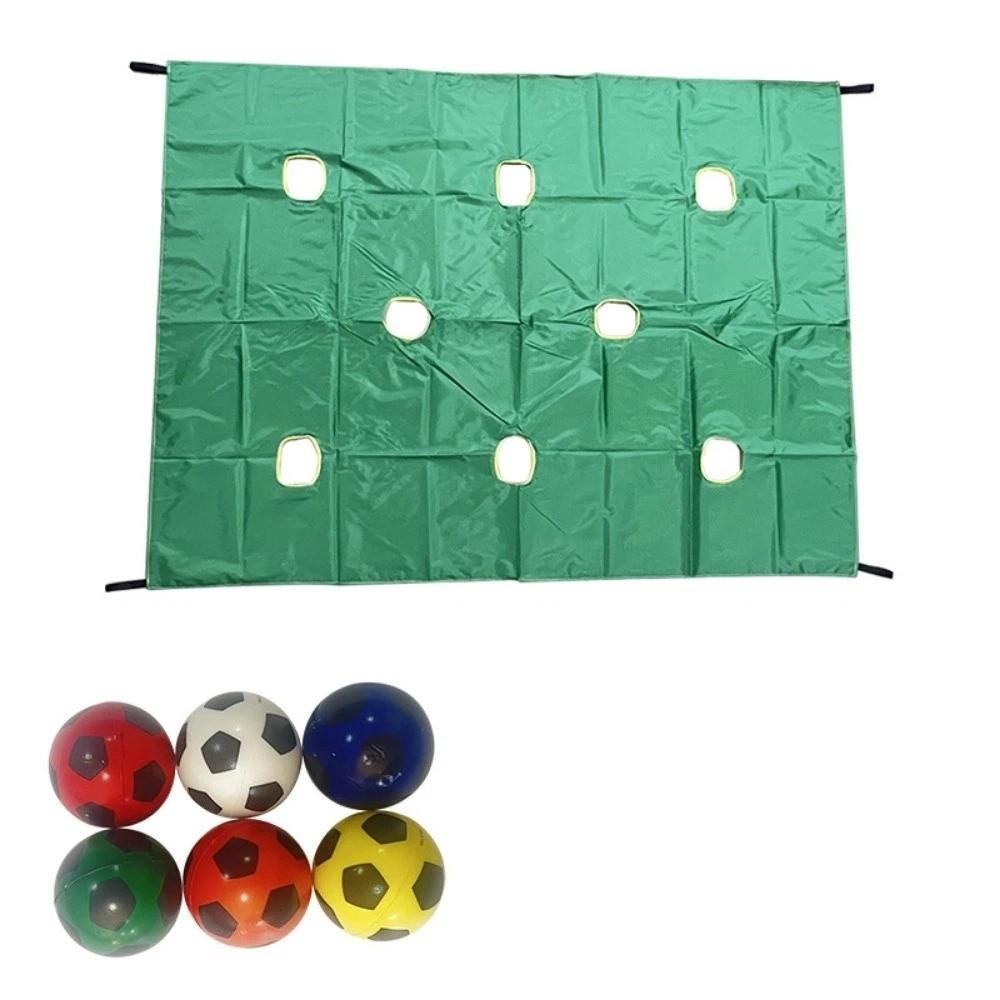 8 Holes Cave Tent Game Set Oxford Cloth Hole Tarpaulin Cooperative Group Toy Classroom Learning зелёный
