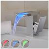 Led Bathroom Rgb Sink Mixer Tap Temperature Sense Waterfall Faucet Change Color