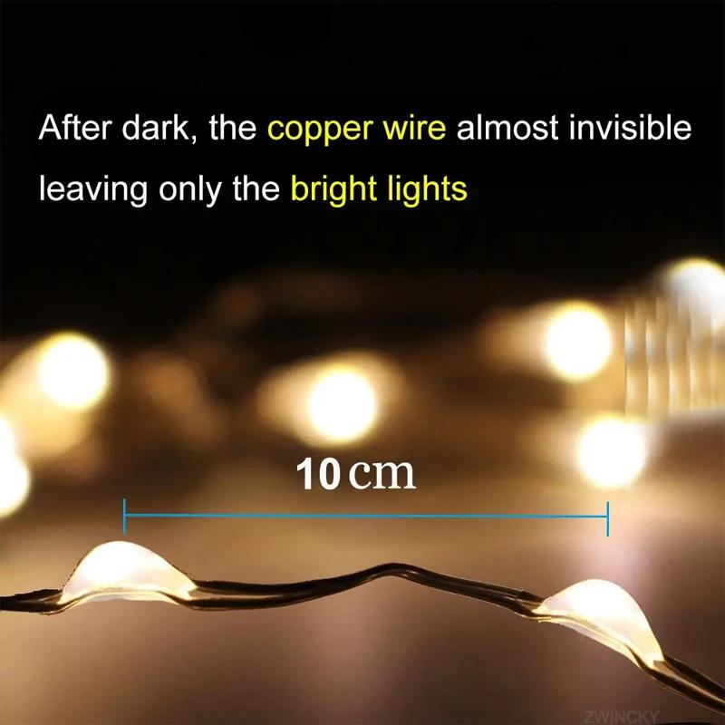 Solar Rope Strip Light Fairy String Garden Christmas Decoration Garland Xmas Solar Rope String Light Fairy Strip 32M/22M/12M/7M