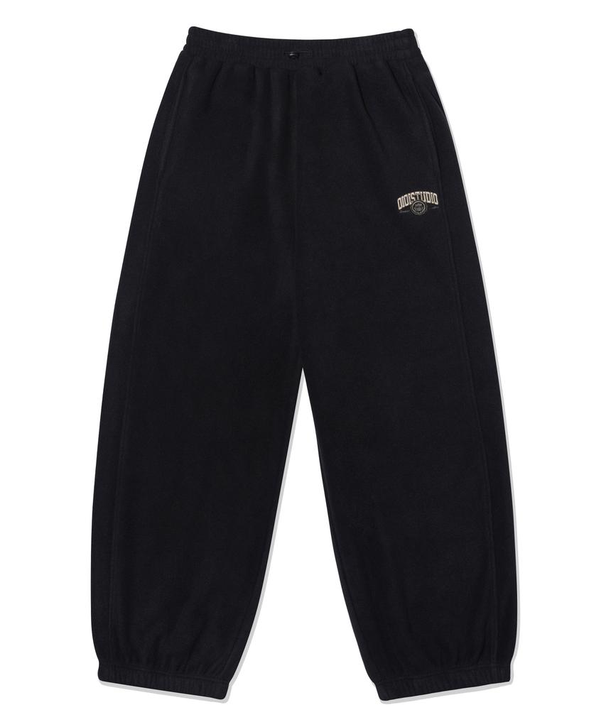 OIOI COLLECTION Emblem Fleece Pants_Black
