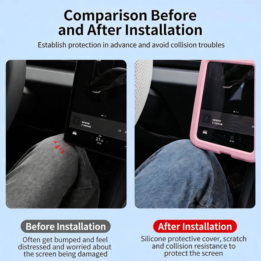 ZFX1 For New Tesla Screen Protector Frame Display Edge Body Cover Central Control Accessories For Tesla Model 3 Y Juniper 2026 2025