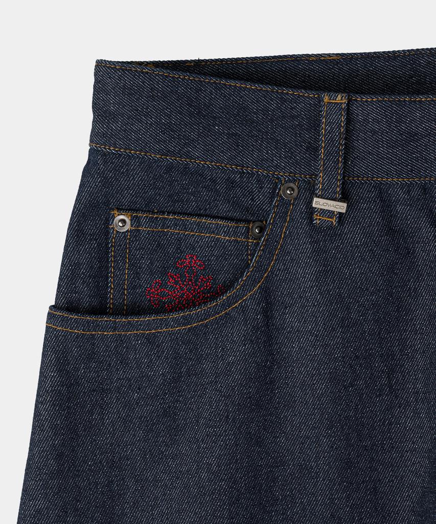 SLOWACID Back Logo Denim Pants [Indigo]