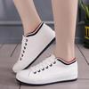 2026 Spring Casual Low-Top Canvas Shoes - Trendy Solid Color Flat-Bottomed Sneakers for Students