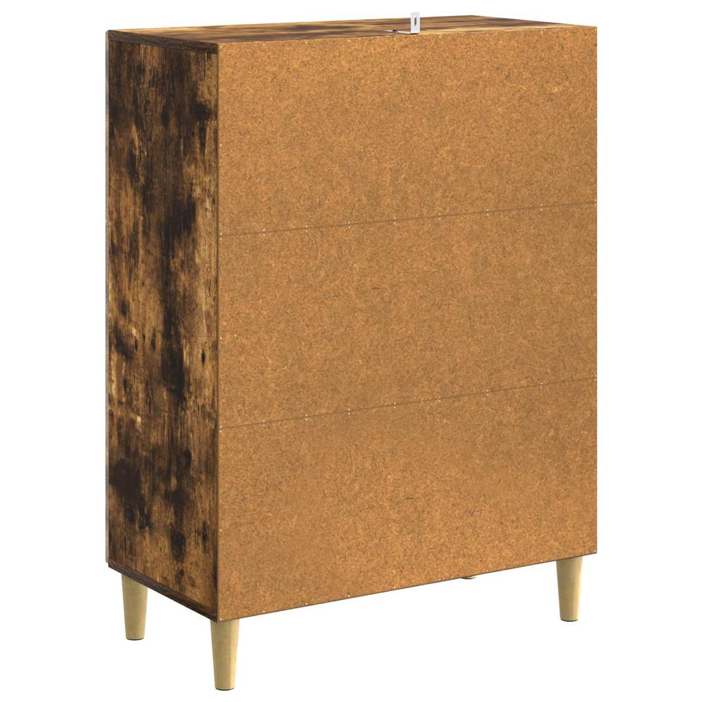 Sideboard Smoked Oak 66 x 34.5 x 90 cm Wood Based Material