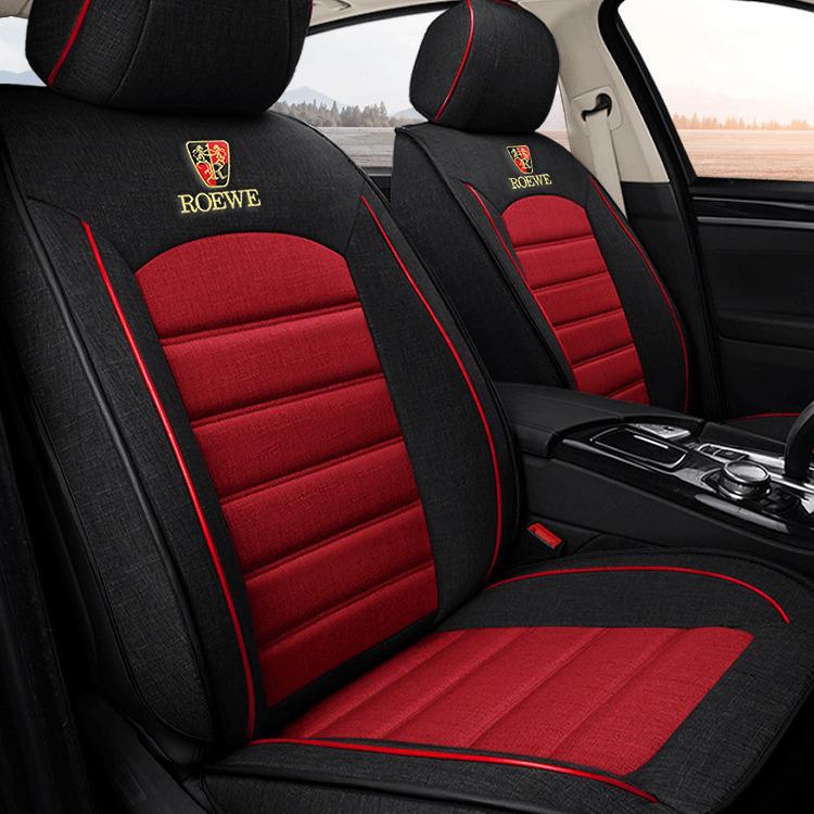 Roewe Car Seat Cushion: Full Surround, Breathable Linen, Universal Fit for All Seasons