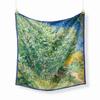 Famous Oil Painting Twill 100% Silk Scarf Fashion Bandana Women Scarf Wraps 53cm Square Scarves Hijab Head Scarf Neckerchief