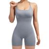 Women Strappy Romper Seamless Jumpsuit Tummy Control Padded Sports Bra