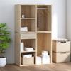 Makeup Table Shelf in Sonoma Oak 80 x 40 x 65 cm Engineered Wood