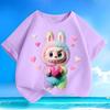 Children's Fashionable Pure Cotton Top, Cute Loose T-shirts for Boys and Girls  Summer