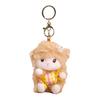 Plush Seated Sheep Keychain Pendant with Metal Ring for Backpack Keys, Soft Cute Lamb Keychain, Stuffed Animal Bag Charms