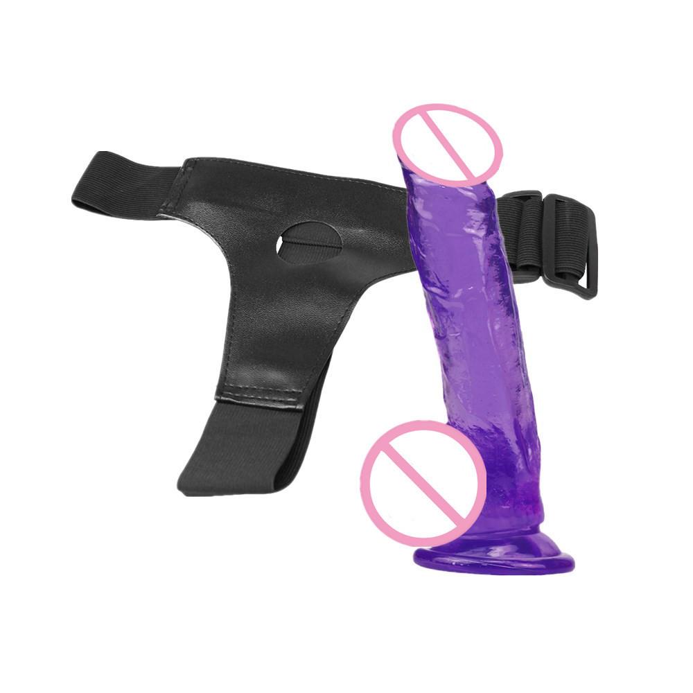 Pulling Pants Penis  Masturbator  4-ring Wearing Leather Pants Sexual Products