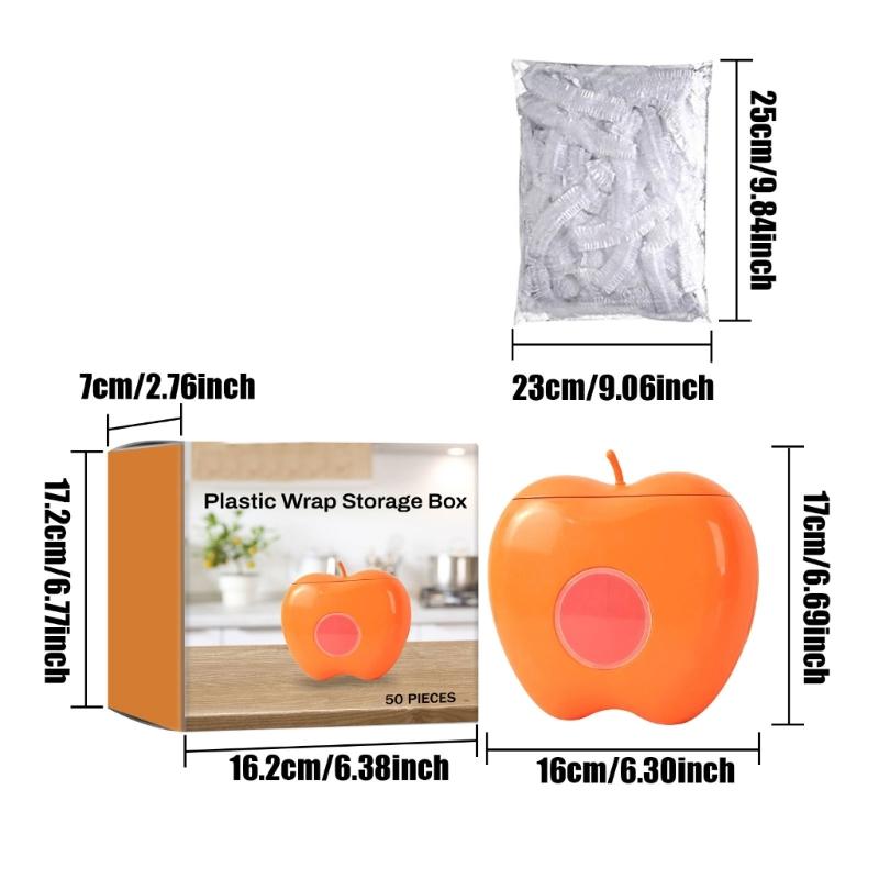 Practical Plastic Film Organizer Box Practical Food Wrap Storage Box Food Cover Cling Film Wrap Organizer