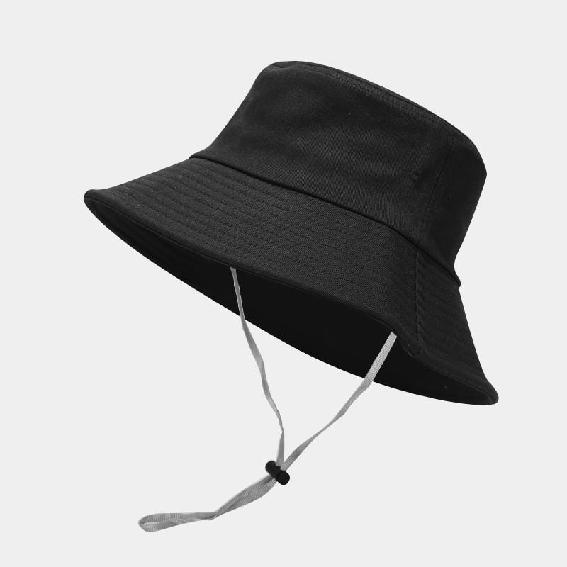 Summer Wide Brim Fisherman Hat With Breathable Sun Protection For Outdoor Activities чёрный