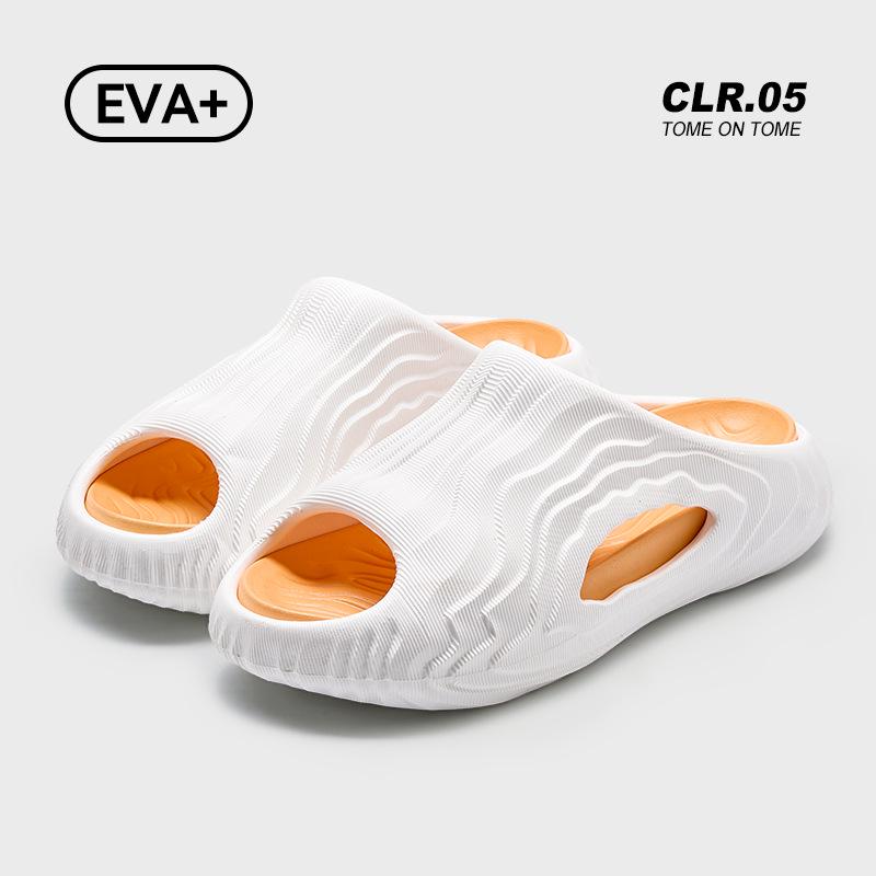 

Мужские универсальные нескользящие шлепанцы: Идеально для лета, пляжа и использования в помещении 40/41 (fits 39/40) оранжевый/белый