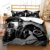 Vintage Camera Duvet Cover Fashion Comforter Bedding Set Soft Quilt Cover and Pillowcases for Teens Boy Single Double Queen King