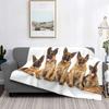 German Shepherd Blanket Dog Flannel Throw Bed Blankets Cozy Lightweight Soft Bedspreads Bedding for Sofa Couch Bed Home Decor