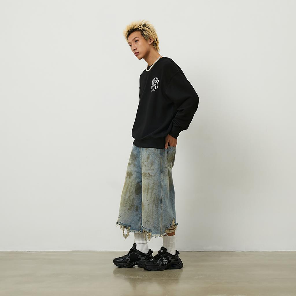 New MLB New York Yankees Basic Collection 24FW American Vintage Sweatshirt Unisex Black 3AMTB9744-50BKS