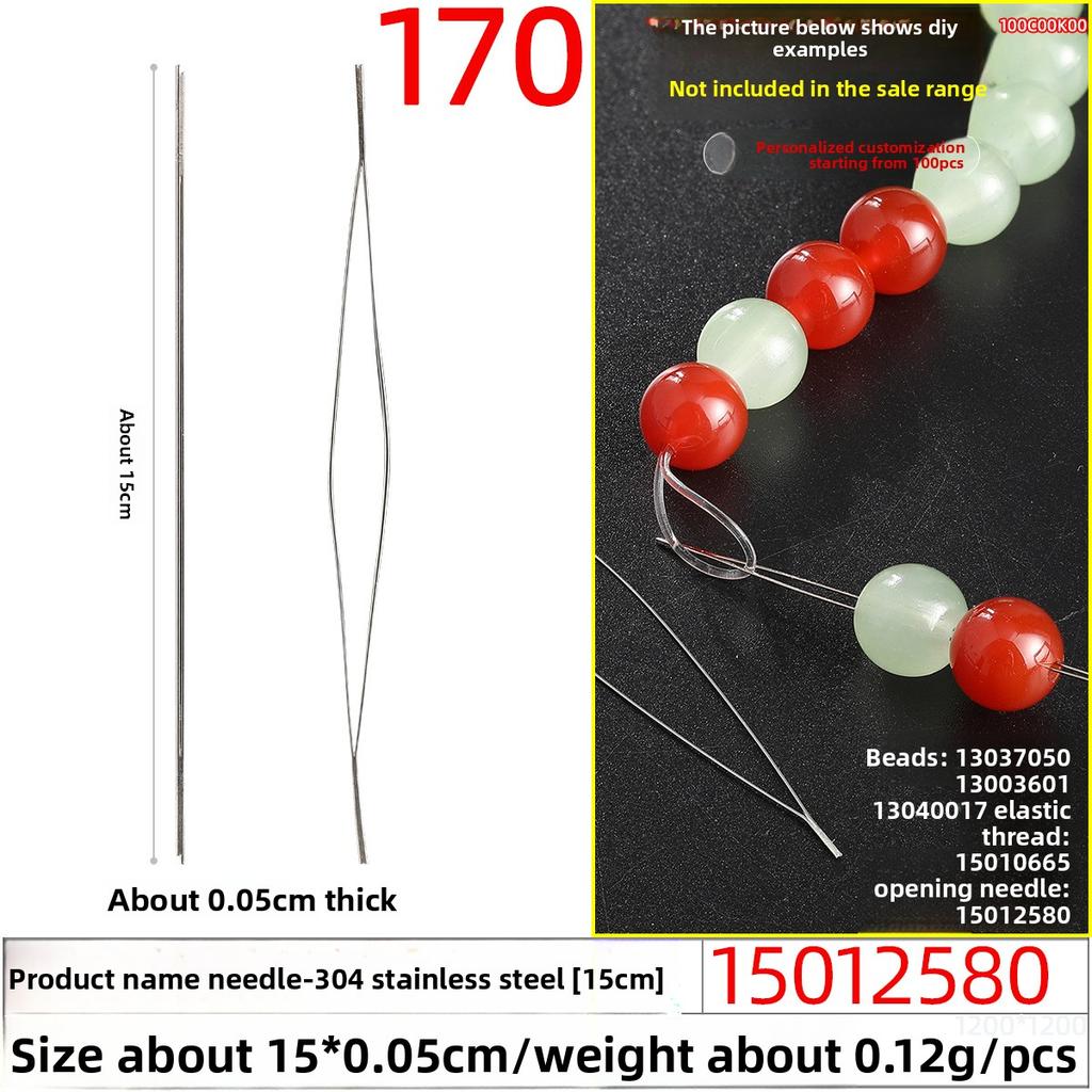 Open Big Eye Needle Beaded Needle Middle Hole Needle BraceletJewelry Accessory Handcrafted Necklace Beaded Needle