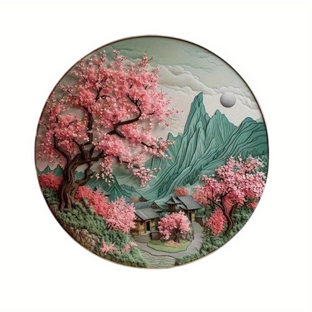 

1 шт. 2d плоский круглый деревянный подсолнух персиковый цветущий художественный логотип - 20 см, тема подсолнуха подходит для бара кафе дома гостиной офиса настенное украшение 20cm*20cm